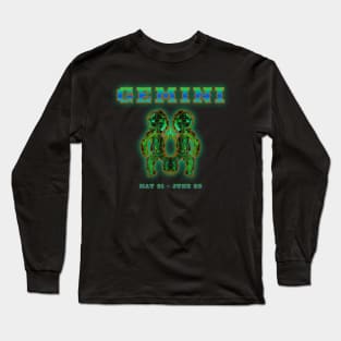 Gemini 4b Black Long Sleeve T-Shirt